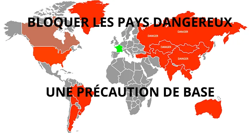 bloquer les ip de pays entiers est un excellent moyen de lutter contre le piratage