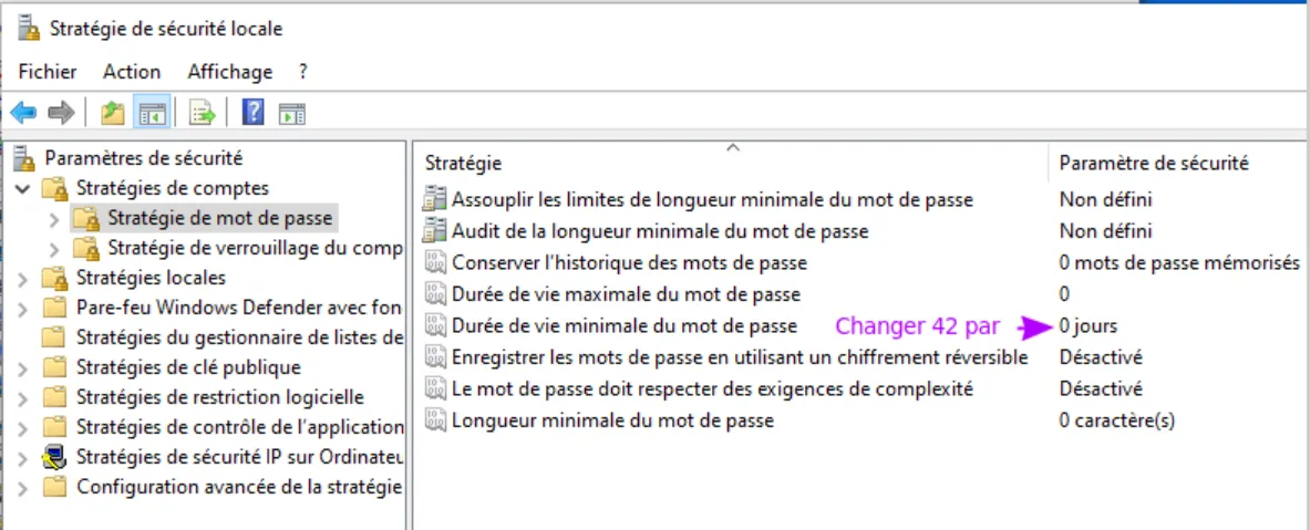 Comment désactiver la demande de changement de mot de passe de windows 10 ou 11