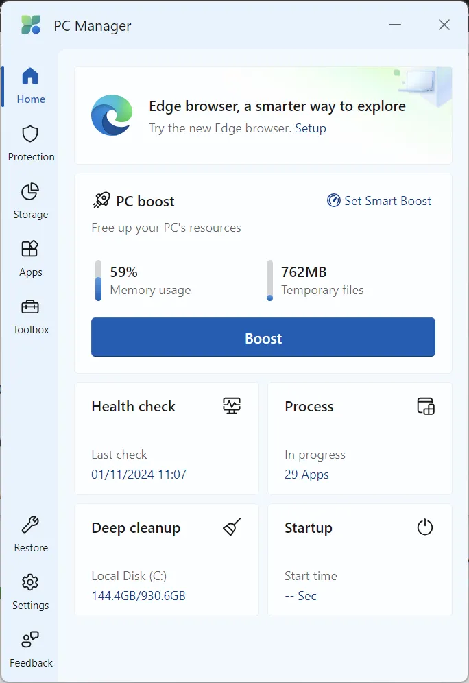 pc manager de microsoft est bine mieux que ccleaner