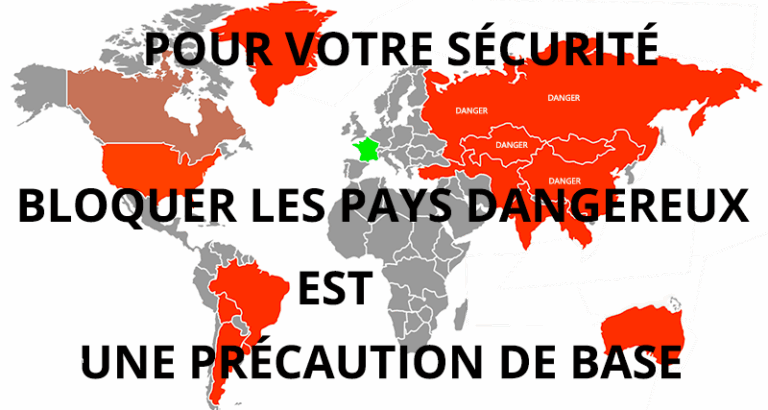 bloquer les ip des pays dangereux