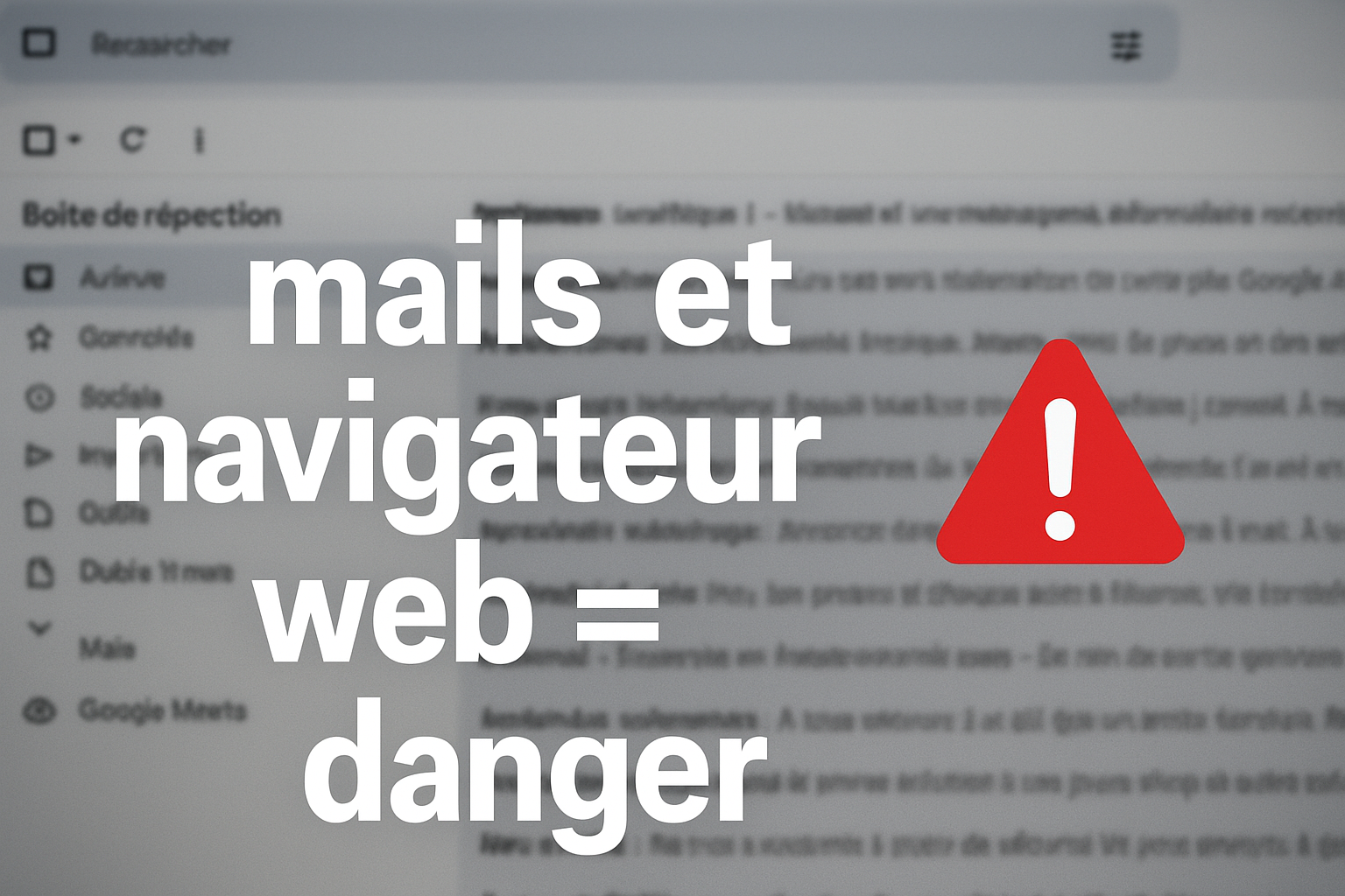 le danger de relever des mails dans un navigateur web ou internet