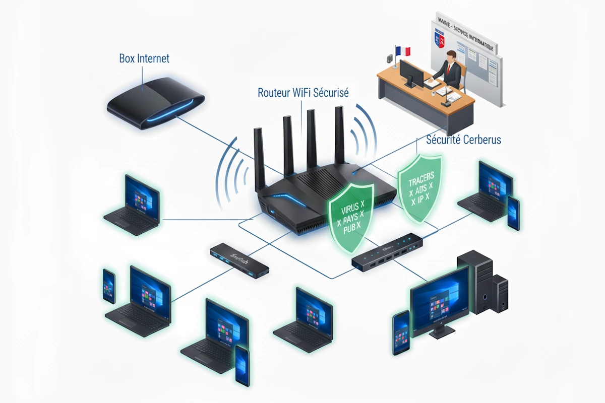 Protection Wi-Fi et cybersécurité pour les mairies