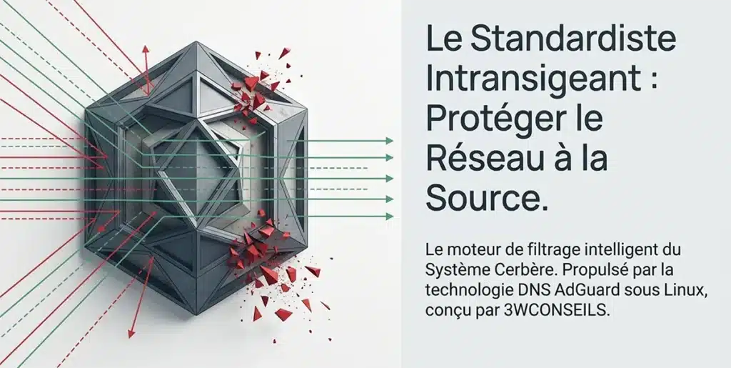 le serveur de dns privé adguard linux augmente de 50 % la vitesse d'internet et représente un premier niveau de proctection contre les dangers d'internet