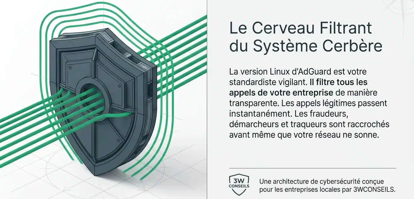 le serveur de dns privé adguard linux augmente de 50 % la vitesse d'internet et représente un premier niveau de proctection contre les dangers d'internet