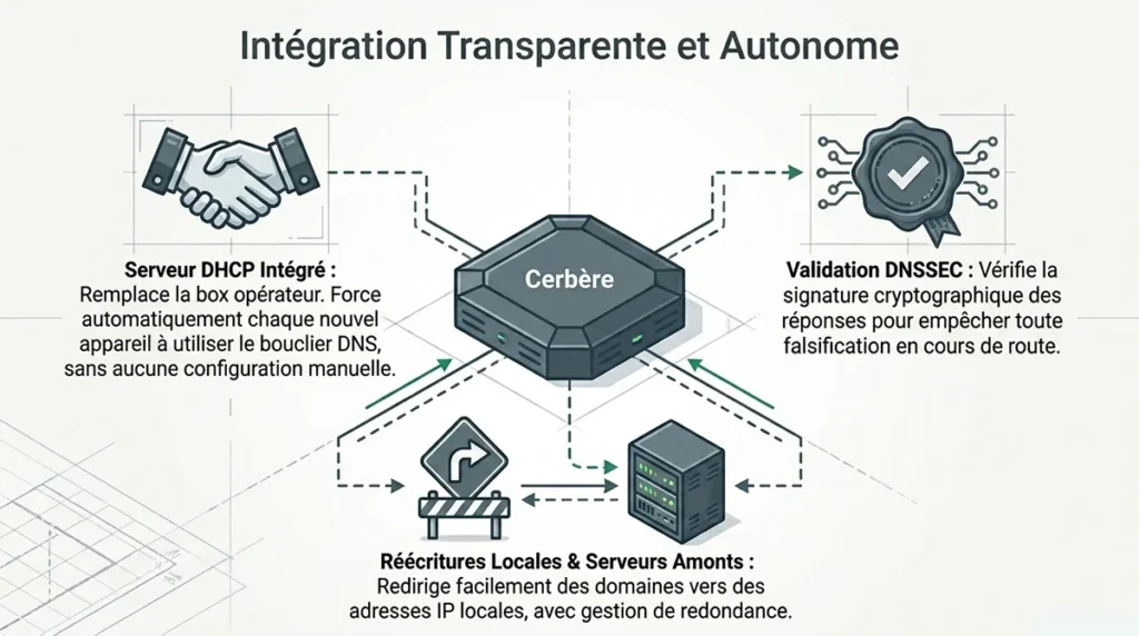 le serveur de dns privé adguard linux augmente de 50 % la vitesse d'internet et représente un premier niveau de proctection contre les dangers d'internet
