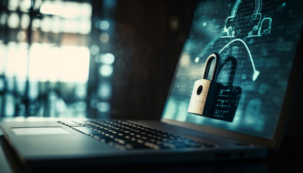 security system locks data computer safety generated by ai