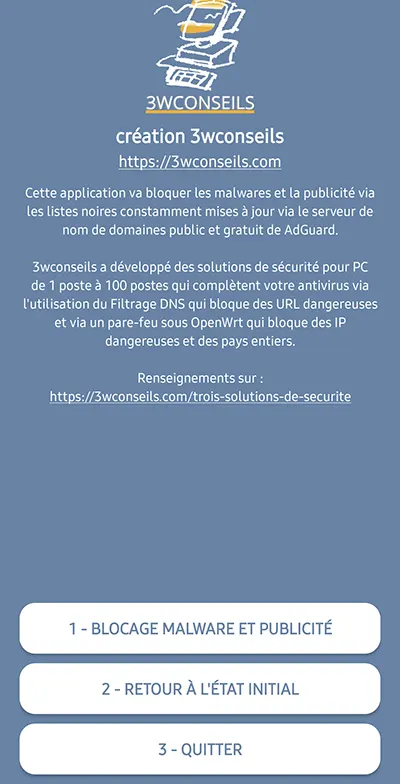 bloquer publicité sur smartphone android et samsung avec cerbère mobile de 3wconseils